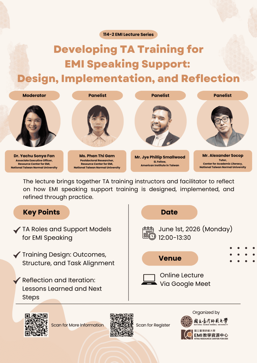 20260601 Developing TA Training for EMI Speaking Support Design, Implementation, and Reflection