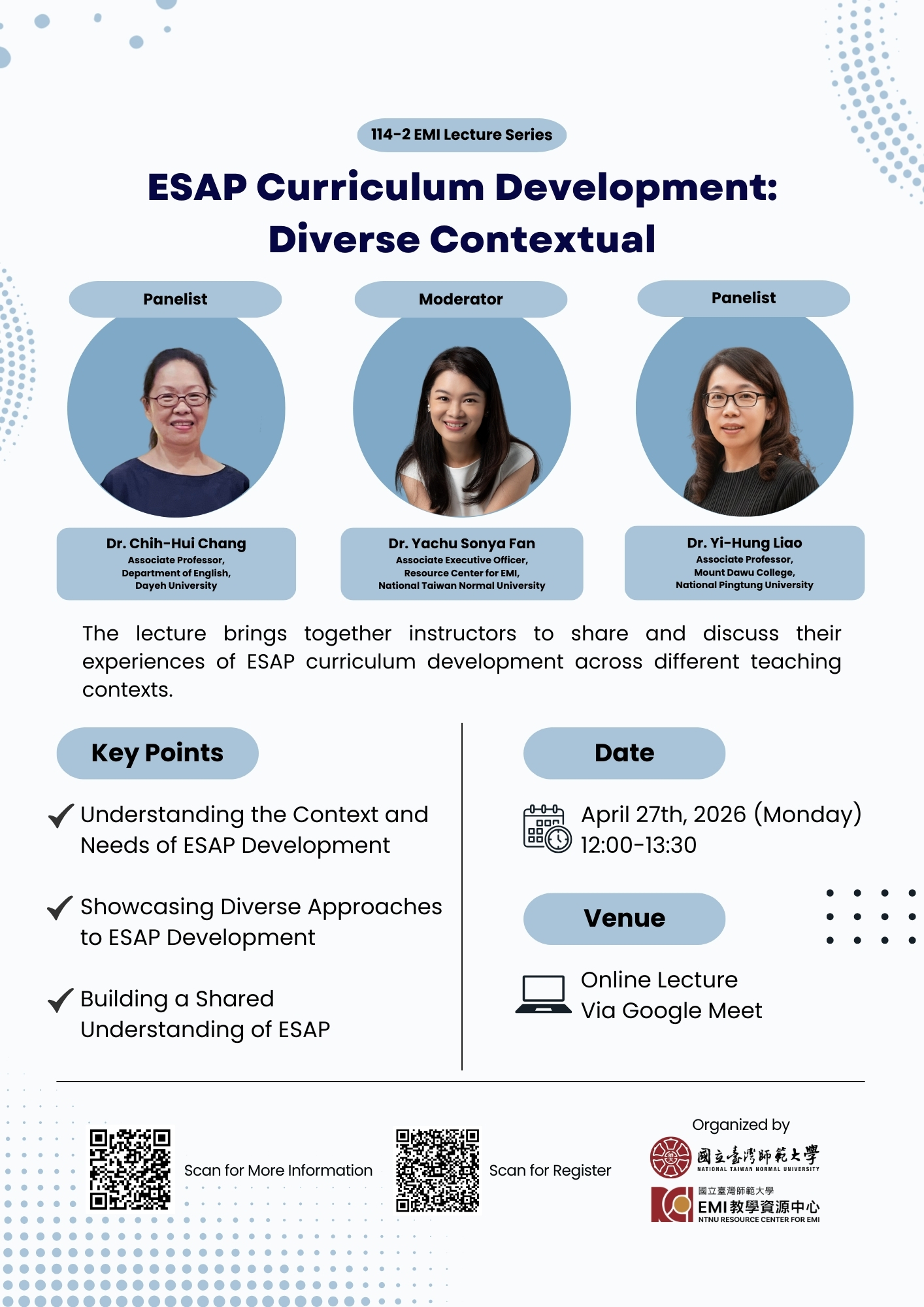 ESAP Curriculum Development: Diverse Contextual